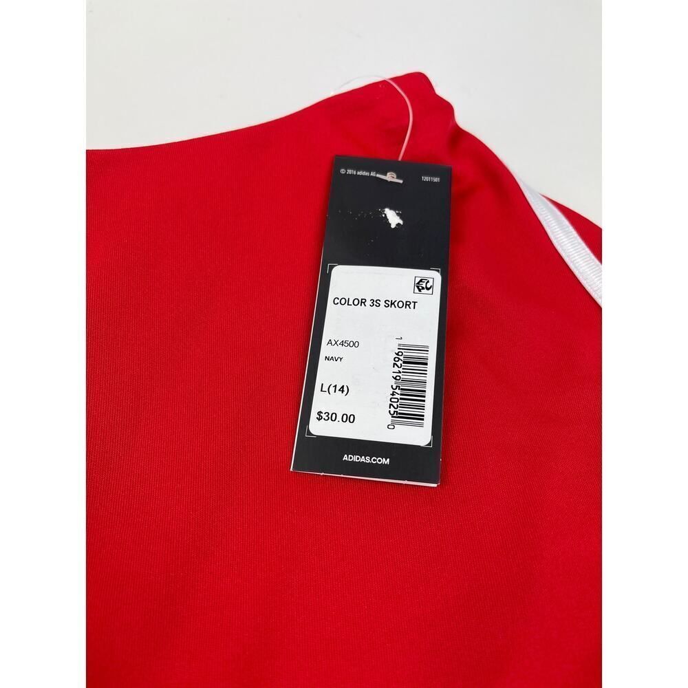 Adidas Girls Red White and Blue Skirt with Side Stripes‎ Size L(14) - Picture 6 of 7